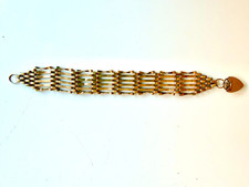 9ct Gold Gate Bracelet 6 Bar
