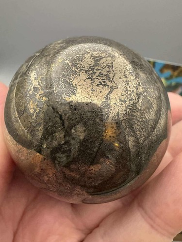 Crystal sphere pyrite ball - sphere,