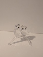 Swarovski Crystal Clear Owl Couple - Boxed
