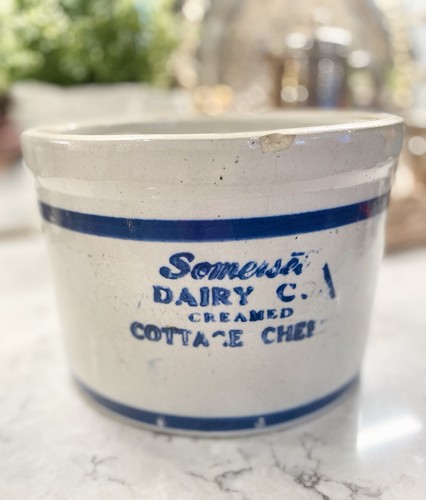 Antique heavy crock stoneware - crock,