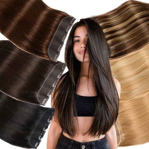 100 remy human hair clip - remy, in