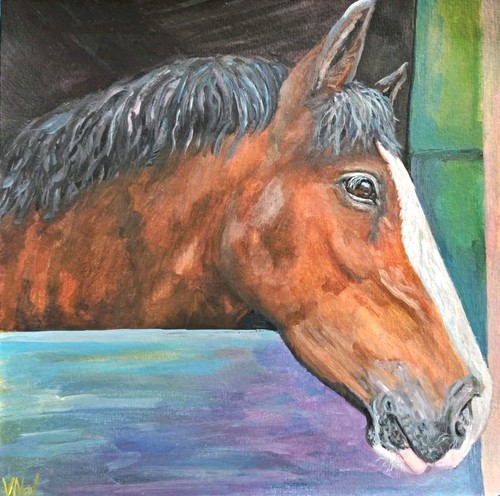 Original horse painting - original,