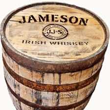 Handcrafted Solid Oak - Whisky Barrel Display Drinks Cabinet - FREE DELIVERY