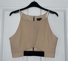 BNWT TOPSHOP NUDE ELASTIC CUT