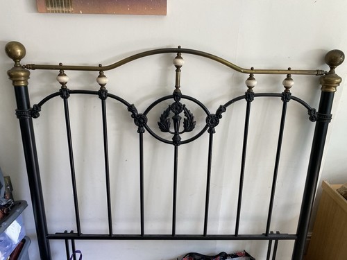 Brass double headboard - headboard, with