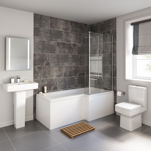 Cube shaped shower bath - l,