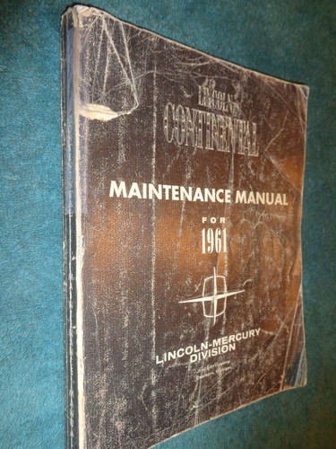 1961 lincoln shop manual - shop,