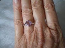 Purple Fluorite ring, size