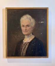 Victorian Lady Portrait Oil on