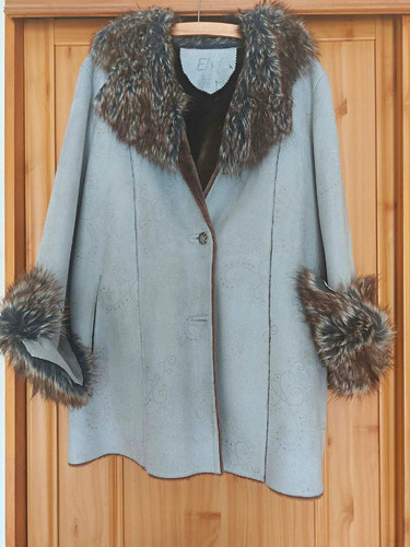 Elvi blue mid length - blue, overcoat