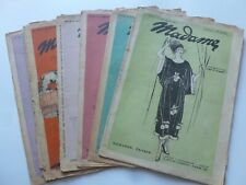 6 issues of Paris published magazine MADAME (1919 – 1926) - Needlework / Fashion