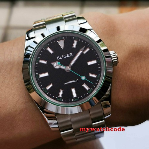 40mm bliger black dial solid - bliger,