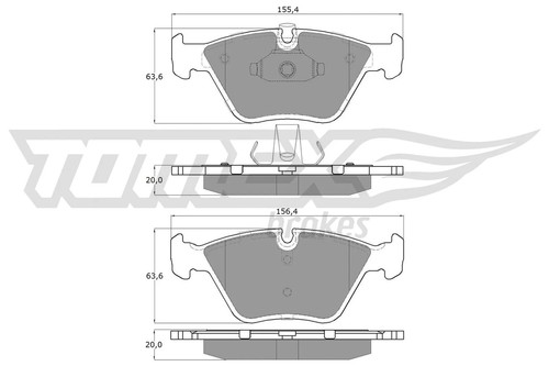 Front brake pad set - brake, disc