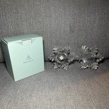 PartyLite Crystal Snowflake Tealight Pair P9462 Christmas Winter Set in Box ❄️