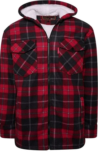 Men lumberjack hooded - men's, sherpa