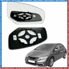 Right Driver side Wide Angle Wing mirror glass for Honda Civic IX 12-17 Heated