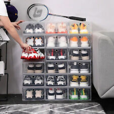 12x White Plastic Shoe Storage