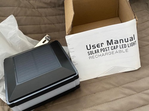 Rechargeable solar post cap - rechargeable,