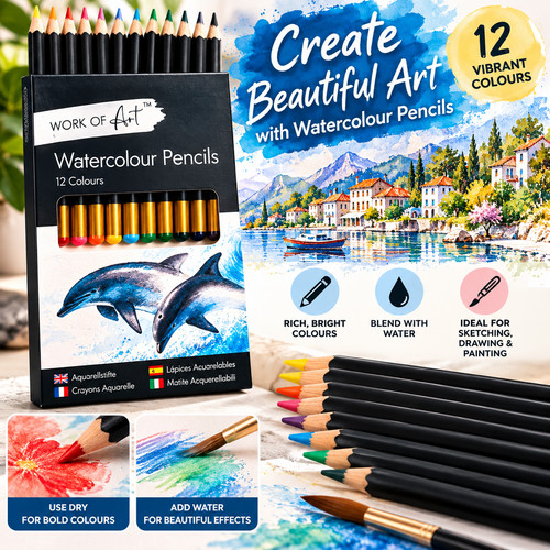 Watercolour pencils colours - watercolour, 12