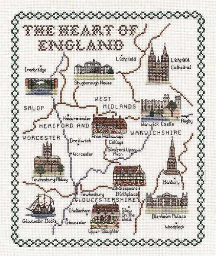 Cross stitch map kits - stitch,