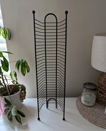Black metal wire tower - black, cd