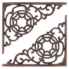 2 Rustic Cast Iron Scrolls Web