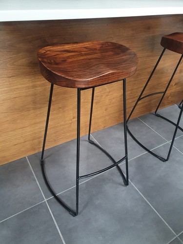 Set bar stools dark wood - of,