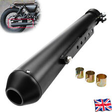 Universal 440mm Black Megaphone Motorcycle Exhaust Silencer For Cafe Racer Part
