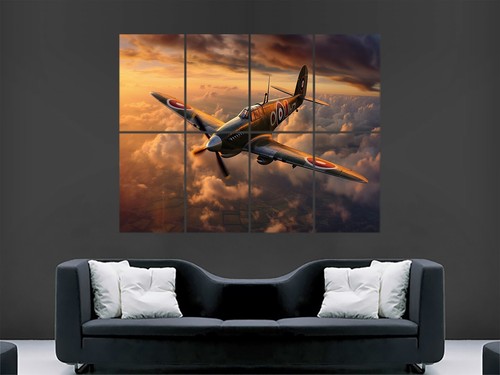 Spitfire aeroplane poster - spitfire,