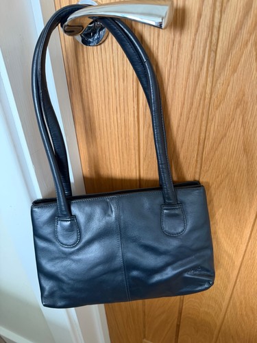 Gigi navy leather - leather, 2
