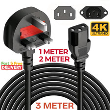 Power Cord UK Plug to IEC