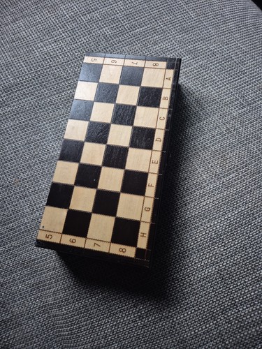 Wooden chess set folding board - chess,