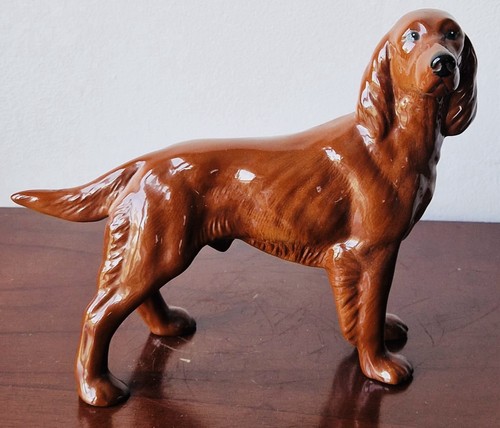 Vintage ceramic red setter - setter, /