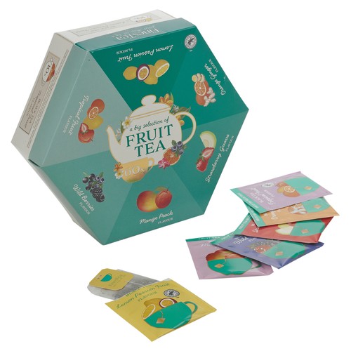 Hexagon tea box 60 fruit - hexagon,