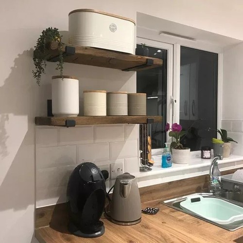 Rustic reclaimed timber shelf - rustic,