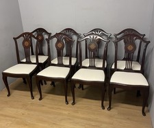 Set of eight Edwardian inlaid