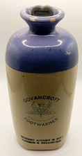 Rare Purple Top Govancroft STONEWARE HOT Water Bottle Airdrie & Bellshill 