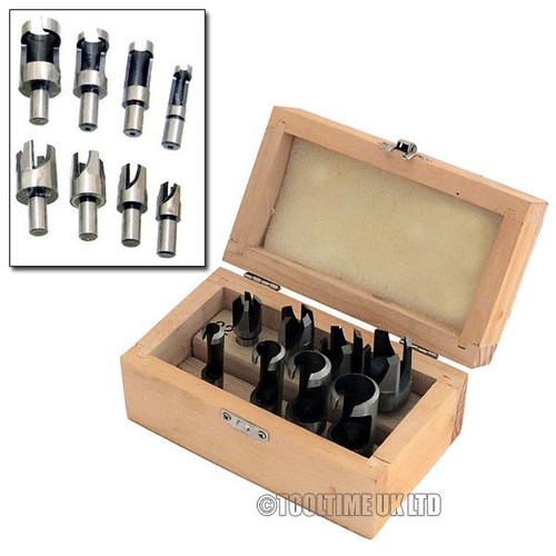 8pc wood plug hole cutter - 8pc,