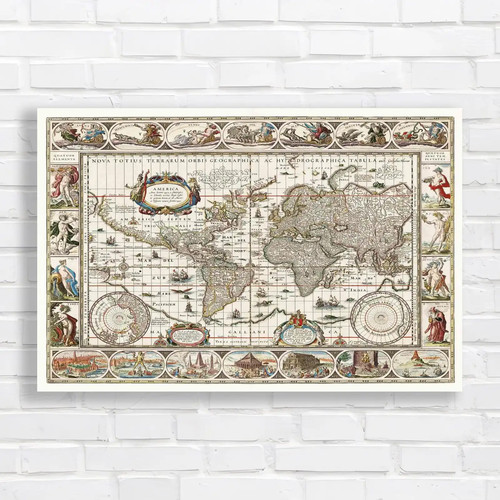 Vintage world map antique - vintage,