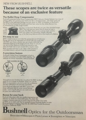 1977 bushnell optical scopes - bushnell,