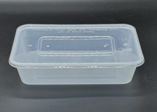 30 x PLASTIC FOOD GRADE SAFE MICROWAVE CONTAINERS + 30 LIDS - 500ml - C5