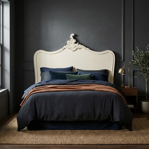French style cream 5ft - cream, king