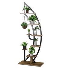 8-Tier Tall Wooden Plant Stand