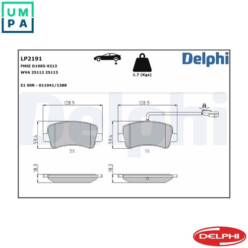 Brake pad set disc - brake,