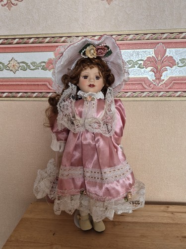 Vintage porcelain doll in - vintage,