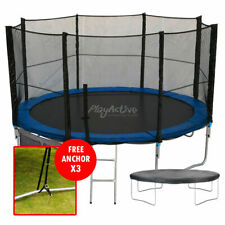 14FT Trampoline With FREE Safety Net Enclosure, Ladder, Rain Cover, + Shoe Bag 
