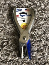 Vintage McGill RAIL ROAD TICKET Paper Punch Heart Shape Hole New