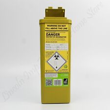 Yellow Sharps Insulin Syringe, Needle, Blade & Clinical Waste Bin. 0.5L Capacity