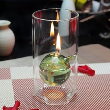 Set 2 X Oil Glass Lamp - 15cm X 8cm