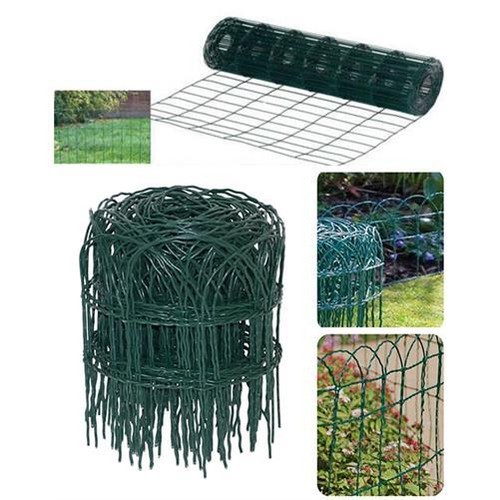 10m garden green pvc - pvc, coated